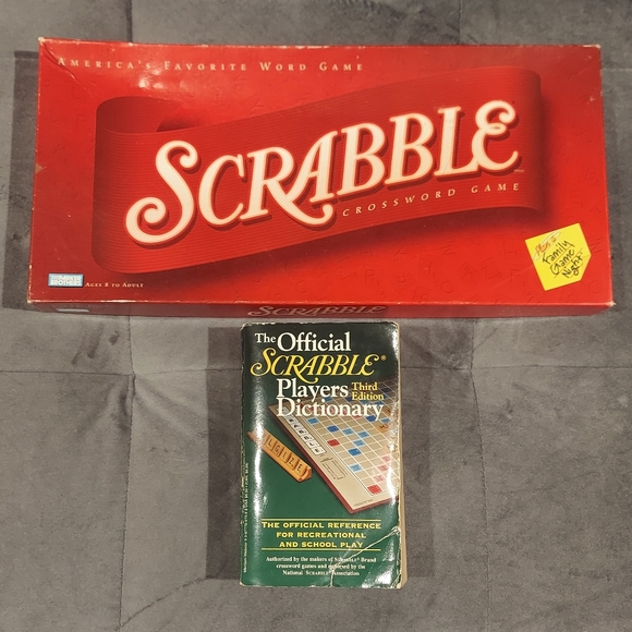 Hasbro Games Vintage 20 Scrabble Word Board Game Complete Game
